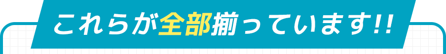 これらが全部揃っています!!
